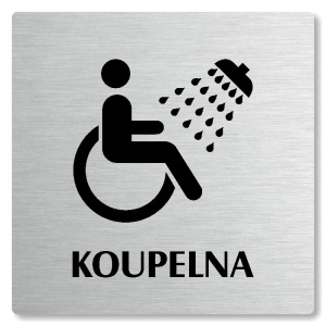 Koupelna, 100x100mm, stříbrná, Nevada